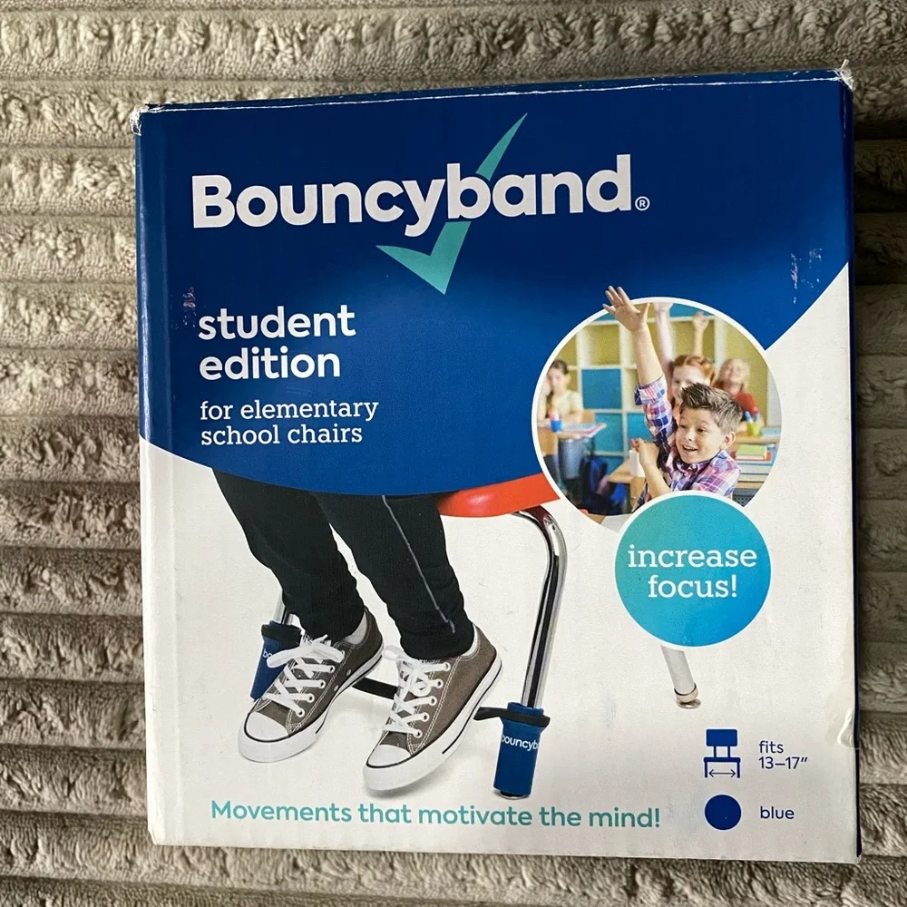 Bouncyband Student Edition for Elementary School Chair-Blue-Focus & Fidget Aid